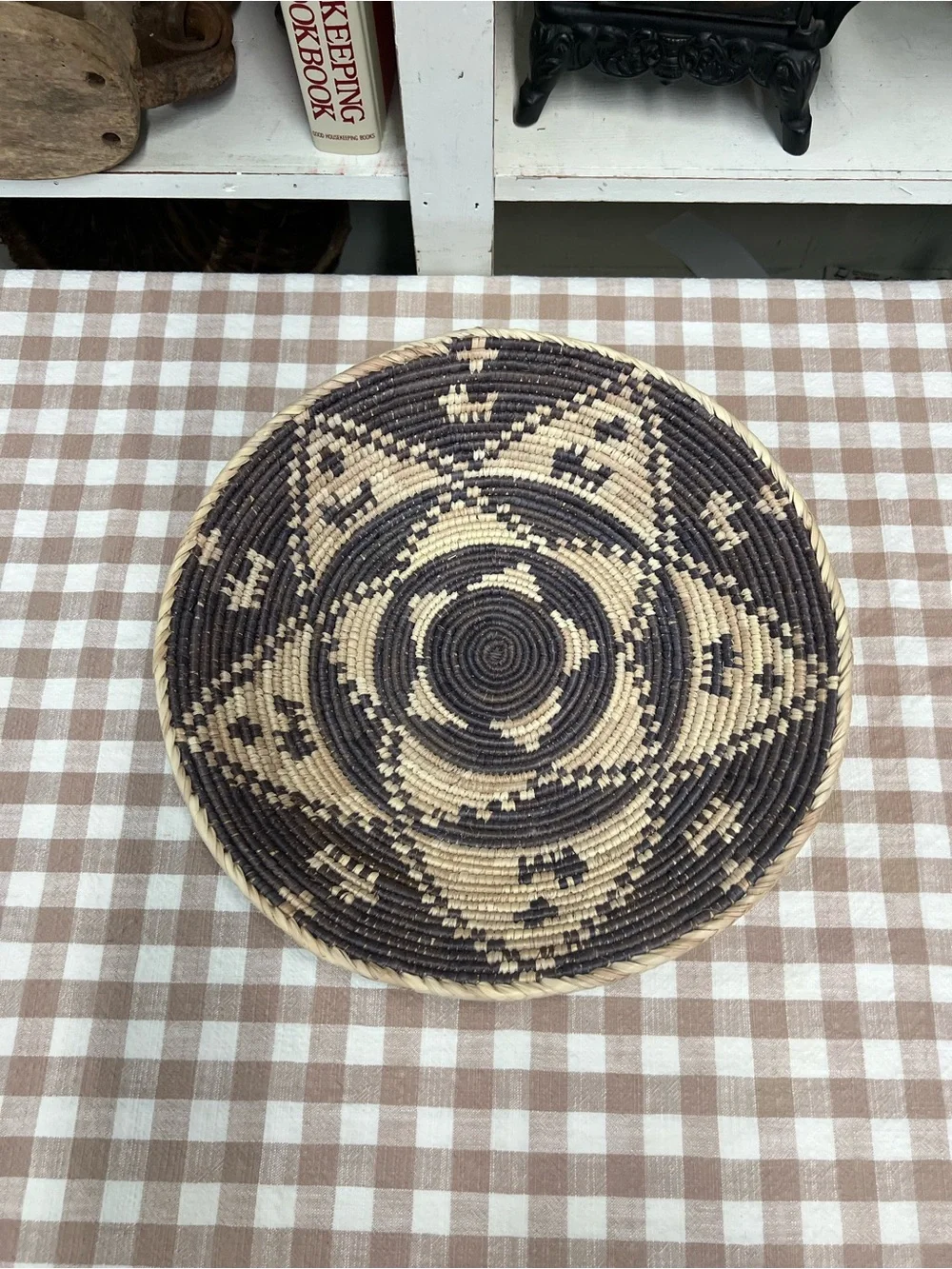 Woven basket bowl decor boho